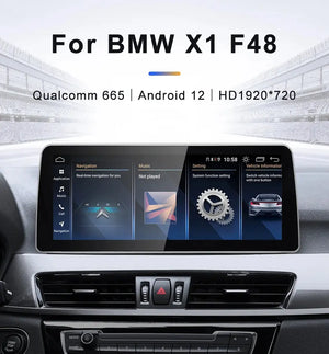 For BMW X1 F48 X2 2005-2022 Snapdragon665 12.3 inch Wireless Apple Carplay Auto Android 12 Car Multimedia Head Unit Radio Bluetooth NBT Carputech
