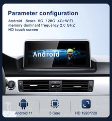 For BMW 3Series E90 E91 E92 NEW ID8 10.25 inch Touch Screen Carplay 4G Android 13 Car GPS Stereo Multimedia Head Unit Radio AUTO Bluetooth