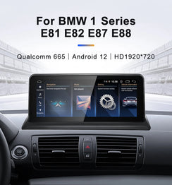 For BMW 1 Series E81 E82 E87 E88 Snapdragon665 10.25 inch Carplay AUTO Android 12 Car GPS Stereo Multimedia Head Unit Radio Bluetooth