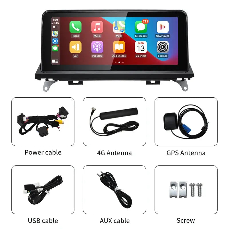 For BMW X5 E70 X6 E71 CCC CIC Snapdragon665 Wireless CarPlay AUTO Car Multimedia Players Head Unit Radio Bluetooth GPS Navi Carputech
