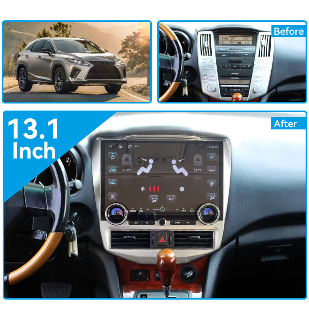 13.1'' For Lexus RX RX300 RX350 2003-2008 Infotainment Navigation System Car Multimedia Touch Screen Head Unit Android14 Car Radio GPS