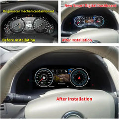 Pour Infiniti QX80/Nissan Patrol Y62 Armada 2015-2019 12.3" LCD Tableau de bord numérique Cluster Panneau de voiture Compteur de vitesse Cockpit virtuel
