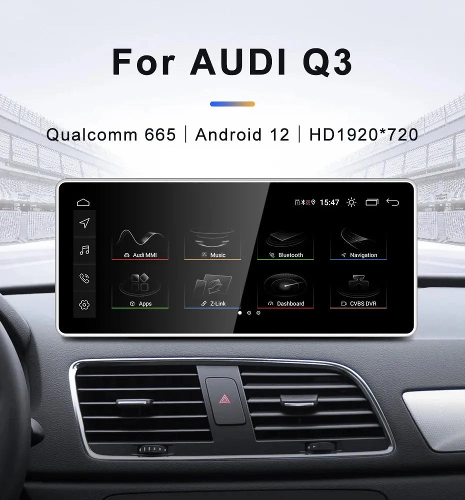 For AUDI 2013-2018 Q3 CarPlay Android 13 Car Multimedia IPS Screen ...