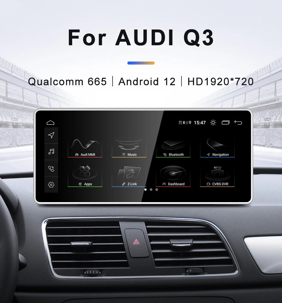 For AUDI 2013-2018 Q3 CarPlay Android 13 Car Multimedia IPS Screen GPS Auto Radio Navigation Stereo DSP Netlifx