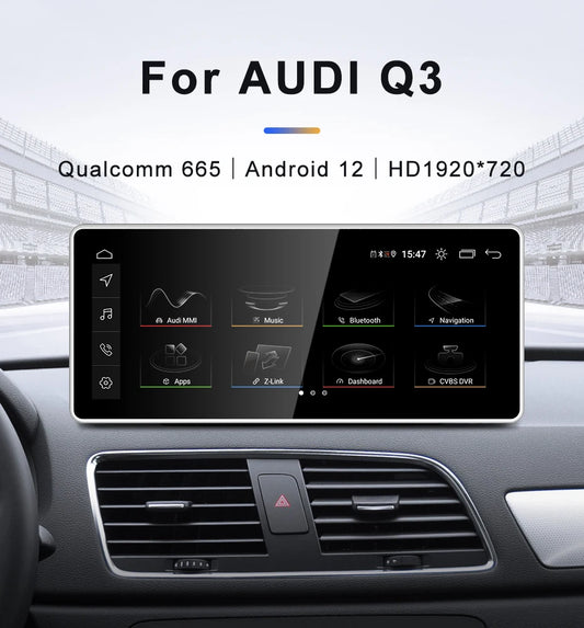 For AUDI 2013-2018 Q3 CarPlay Android 12 Car Multimedia IPS Screen GPS Auto Radio Navigation Stereo DSP Netlifx