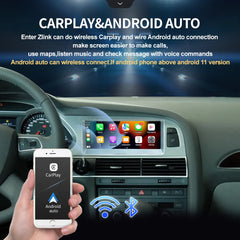For Audi A6 A6L 2006-2012 CarPlay Snapdragon665 Android 13 Car Multimedia IPS Screen GPS Auto Radio Navigation Stereo DSP Netlifx 8+128G