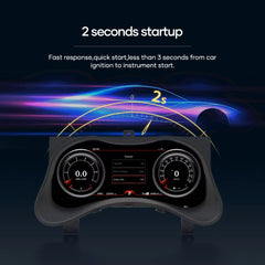 Pour Infiniti Q70/QX80 2013-2021 12" LCD Tableau de bord numérique Cluster Panneau de voiture Compteur de vitesse Cockpit virtuel