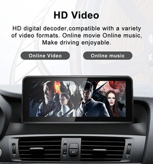 For BMW X3 X4 F25 F26 Snapdragon665 8.8inch Wireless CarPlay Android AUTO Car Multimedia System Head Unit Radio Bluetooth GPS Navi Carputech