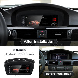 For BMW 3 series E90 E91 5 series E60 E61 MTK 8581 8.8inch Touch Screen Wireless CarPlay AUTO Android13 System CCC Head Unit Radio Bluetooth Carputech