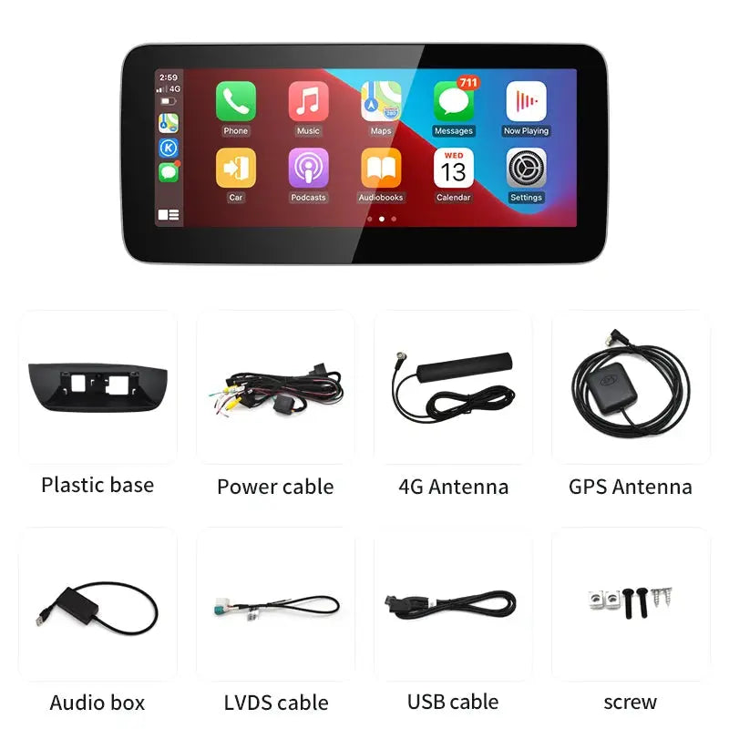 AWESAFE Autoradio Android 13 Per Mercedes Classe B W245 W246 (2011-2014) - 10,25'' Touch, 4+64GB, CarPlay Wireless, GPS
