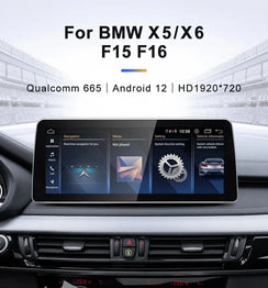 For BMW X5 F15 X6 F16 NBT Snapdragon665 12.3inch Wireless CarPlay AUTO Car Multimedia Player Head Unit Radio Bluetooth GPS Navi Carputech