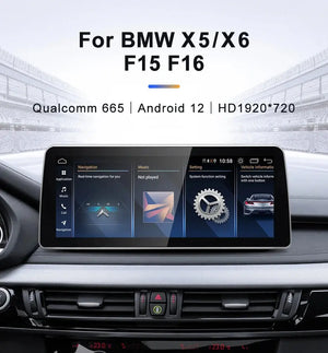 For BMW X5 F15 X6 F16 NBT Snapdragon665 12.3inch Wireless CarPlay AUTO Car Multimedia Player Head Unit Radio Bluetooth GPS Navi Carputech