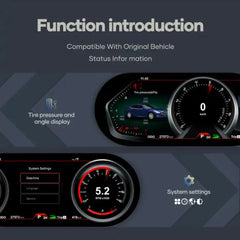 Pour Infiniti Q70/QX80 2013-2021 12" LCD Tableau de bord numérique Cluster Panneau de voiture Compteur de vitesse Cockpit virtuel