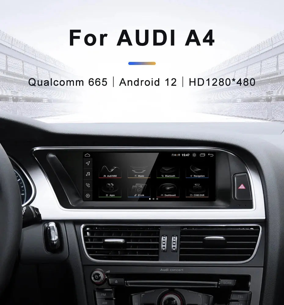 Audi S4 Rodo For AUDI 2008-2016 A4 B8 S4 CarPlay Android 12 Car Multimedia IPS ...