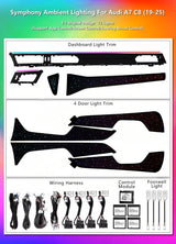 Upgrade Symphony LED Car Interior Ambient Lighting for Audi A7 C8 2019-2025 Decoration Accessories