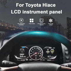 For Toyota Hiace 2019-2022 12.3" LCD Digital Dashboard Cluster Car Panel Speedometer Virtual Cockpit