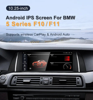 For BMW 5 Series F10 F11 MTK8581 10.25 inch  DSP CarPlay AUTO 4G Android 11 Car GPS Stereo Multimedia Head Unit Radio Bluetooth CIC NBT Carputech