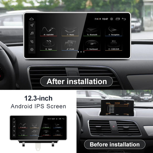 For AUDI 2013-2018 Q3 CarPlay Android 12 Car Multimedia IPS Screen GPS Auto Radio Navigation Stereo DSP Netlifx
