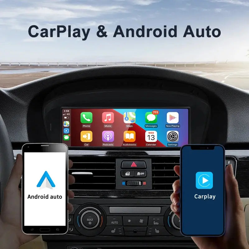 For BMW 3 series E90 E91 5 series E60 E61 MTK 8581 8.8inch Touch Screen Wireless CarPlay AUTO Android13 System CCC Head Unit Radio Bluetooth Carputech