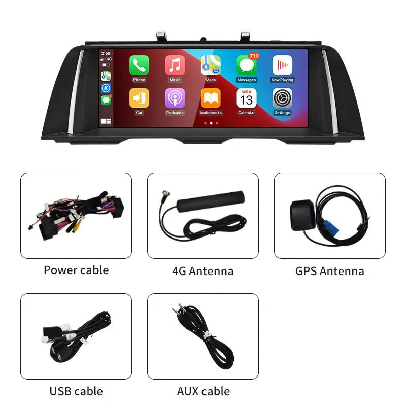 For BMW 5 Series F10 F11 MTK8581 10.25 inch  DSP CarPlay AUTO 4G Android 11 Car GPS Stereo Multimedia Head Unit Radio Bluetooth CIC NBT Carputech