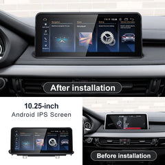 Lecteur multimédia de voiture sans fil Snapdragon665 10,25 pouces CarPlay AUTO pour BMW X5 F15 X6 F16 NBT Unité principale Radio Bluetooth GPS Navi