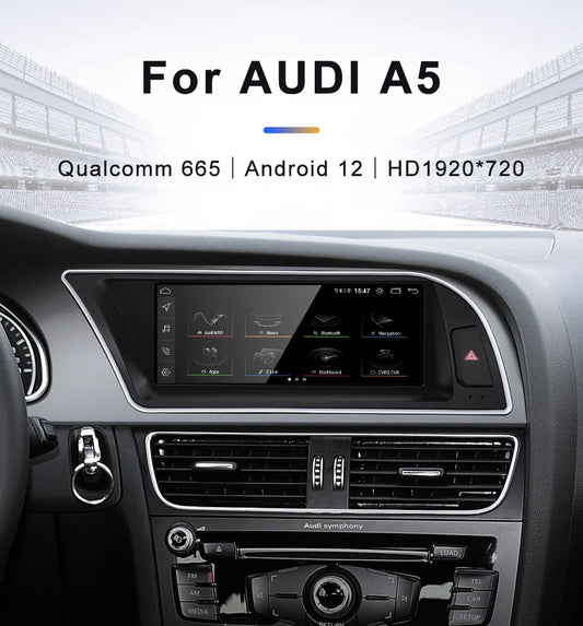 For AUDI A5 S5 RS5 2008-2016 CarPlay Android 13 Car Multimedia IPS Screen GPS Auto Radio Navigation Stereo DSP Netlifx