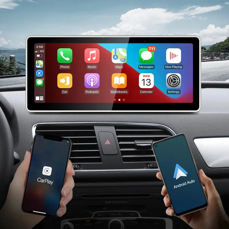 Écran Tactile 12,3 Pouces Road Top Avec CarPlay Sans Fil Pour Audi Q3 2013-2018 – Remplace L’écran D’origine !