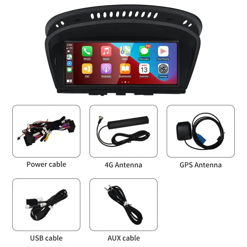 For BMW 3 series E90 E91 5 series E60 E61 MTK 8581 8.8inch Touch Screen Wireless CarPlay AUTO Android13 System CCC Head Unit Radio Bluetooth Carputech