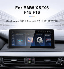 Lecteur multimédia de voiture sans fil Snapdragon665 10,25 pouces CarPlay AUTO pour BMW X5 F15 X6 F16 NBT Unité principale Radio Bluetooth GPS Navi