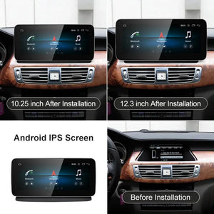 For Mercedes Benz CLS W218 X218 C218 Wireless CarPlay & Android Auto 12.3 Inch Touch Screen Snapdragon665 Android13 Car GPS Stereo Multimedia Car Radio Headunit Carputech