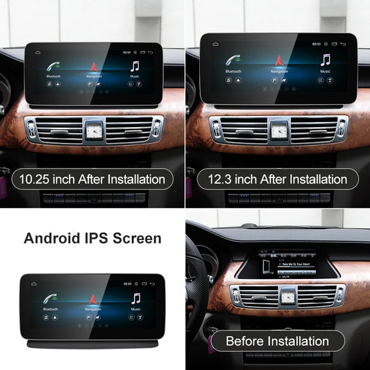 For Mercedes Benz CLS W218 X218 C218 Wireless CarPlay & Android Auto 12.3 Inch Touch Screen Snapdragon665 Android13 Car GPS Stereo Multimedia Car Radio Headunit