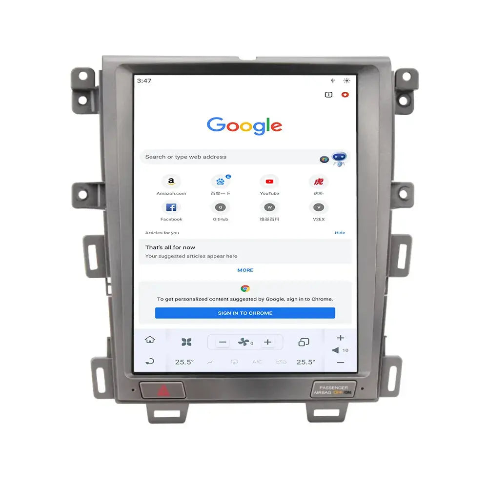 12.1" Qualcomm For Ford Edge 2008-2014 Car Radio Stereo Carplay Upgrade Tesla Style Screen Android Auto GPS Navigation Multimedia Player Carputech
