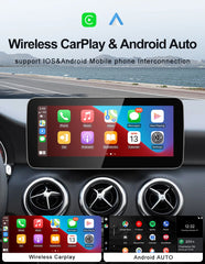 Pour Mercedes Benz Classe A W176 CLA C117 GLA X156 CarPlay sans fil et Android Auto | Écran tactile 12,3 pouces Snapdragon665 Android13 Voiture GPS Stéréo Multimédia Autoradio Headunit 