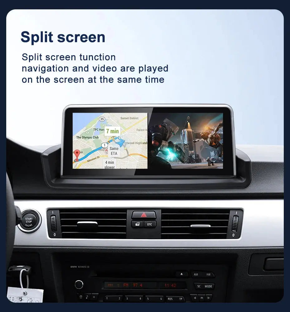 For BMW 3 Series E90 E91 E92 NEW ID8 10.25 inch Touch Screen Carplay 4G Android 13 Car GPS Stereo Multimedia Head Unit Radio AUTO Bluetooth Carputech