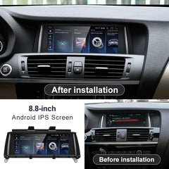 Pour BMW F25 F26 Snapdragon665 8.8 pouces sans fil CarPlay Android AUTO système multimédia de voiture unité principale Radio Bluetooth GPS Navi 