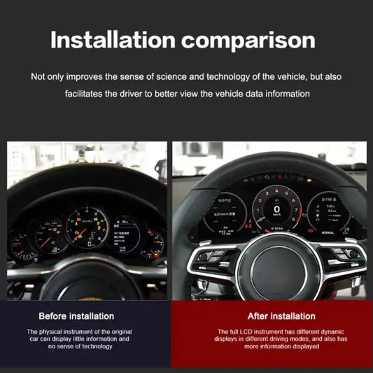 For Porsche Cayenne 2011-2017 LCD Digital Dashboard Cluster Car Panel Speedometer Virtual Cockpit