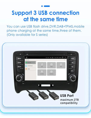 Audi TT 2006-2015 | Apple Carplay & Android Auto | Android 12 8Core 8+128G Car Radio Carputech