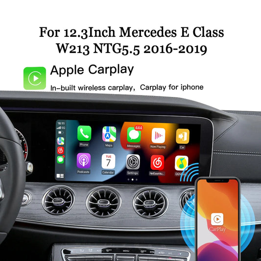 Carputech snapdragon665 CarPlay androidauto pour Mercedes W213 écran 12,3 pouces ntg5.5 Android box module intelligent TikTok YouTube 