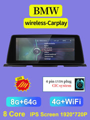 ID8 Qualcomm Snapdragon665 Android 12 CarPlay AUTO sans fil pour BMW Série 6 F12 F13 CIC NBT Lecteurs multimédias de voiture GPS Navi 