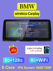 ID8 Qualcomm Snapdragon665 Android 12 CarPlay AUTO sans fil pour BMW Série 6 F12 F13 CIC NBT Lecteurs multimédias de voiture GPS Navi 