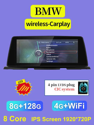 ID8 Qualcomm Snapdragon665 Android 12 Wireless CarPlay AUTO For BMW 6 Series F12 F13 CIC NBT Car Multimedia Players GPS Navi Carputech