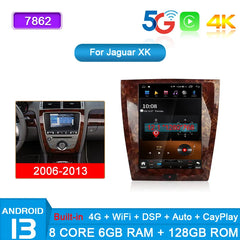 Jaguar XK XKR XKR-S 2006 - 2013  Android 13 Car Multimedia Player For Car Radio GPS Navigation Auto Audio DSP 12.1 Inch Tesla Style Screen