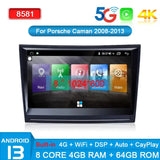 For Porsche Cayman 2008 - 2013 Android 13 Car Multimedia Player Car Radio GPS Navigation Auto Audio DSP Carplay 8 Inch Carputech