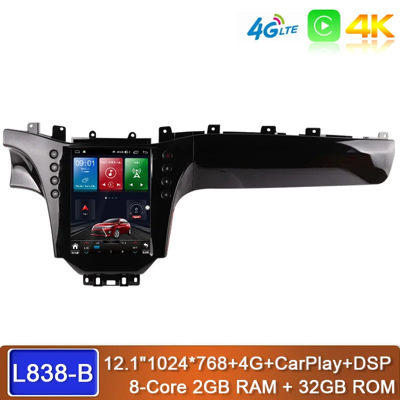 Carputech 12.1 inch Android 13 Car Multimedia Player For Maserati GT GC GranTurismo 2005 - 2017 8G+128G GPS Stereo Radio DSP Video
