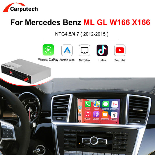 Wireless CarPlay Android Auto for Mercedes Benz ML GL W166 X166 2012-2015, with Mirror Link AirPlay Car Play Functions