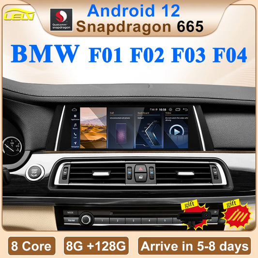 NEU ID8 Qualcomm 8 Core 8G 128G 1920 Carplay Android Auto für BMW 7er F01 F02 Auto-Video-Player Zentraler Multimedia-Bildschirm 