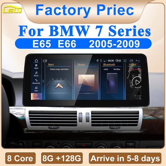 Neu ID8 12,3 zoll Drahtlose Android AUTO Carplay Intelligente System Auto Video Player Für BMW 7 Serie E65 E66 Zentral 