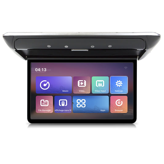 Für TOYOTA Alphard (Serie 20)/Vellfire 2008-2015 13,3 Zoll Android-Autodachmonitor-Deckenbildschirm 4K Flip-Down-Bildschirm Overhead-Multimedia-Videohalterung Display MP5-Player 