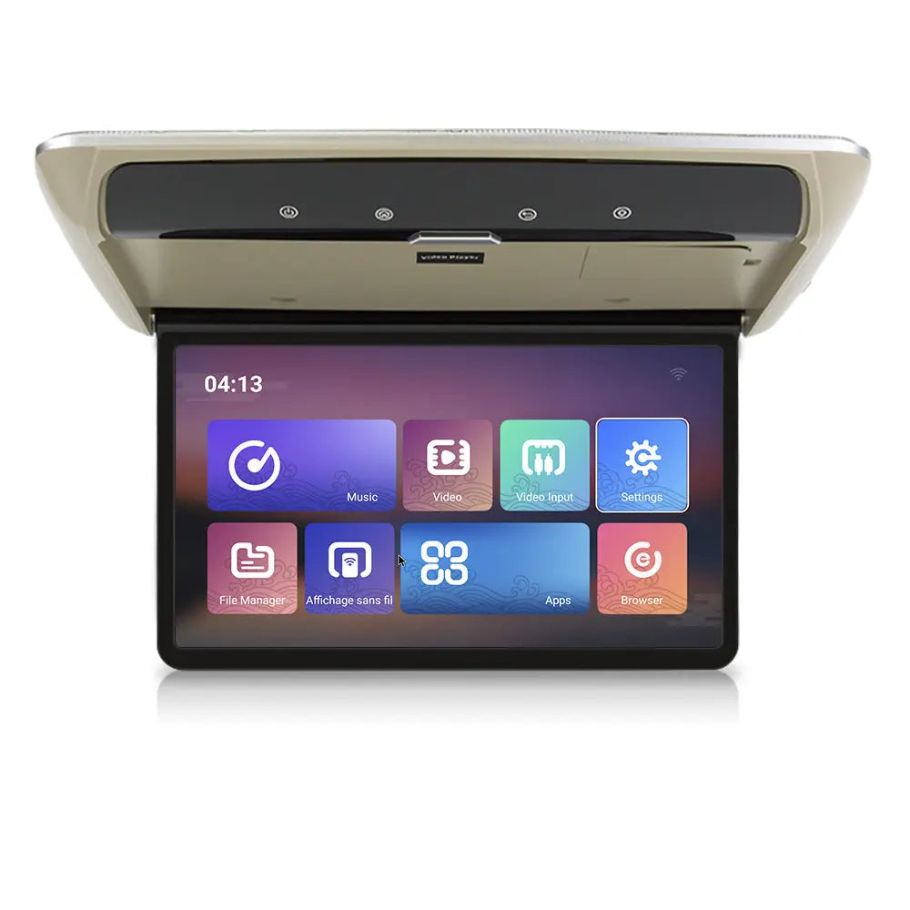 For TOYOTA Alphard(20 Series)/ Vellfire 2008-2015 13.3'' Android Car Roof Monitor Ceiling Screen 4K Flip Down Screen Overhead Multimedia Video Mount Display MP5 Player Carputech