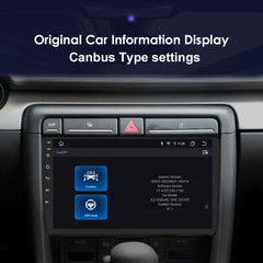 Carputech 2000-2009 Audi A4 Android 12 Kabelloses Apple CarPlay &amp; Android Auto Autoradio mit 8 GB RAM 128 GB ROM 